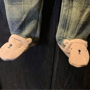 Carter's Green & Blue Plaid 9M Baby Footie NWT
